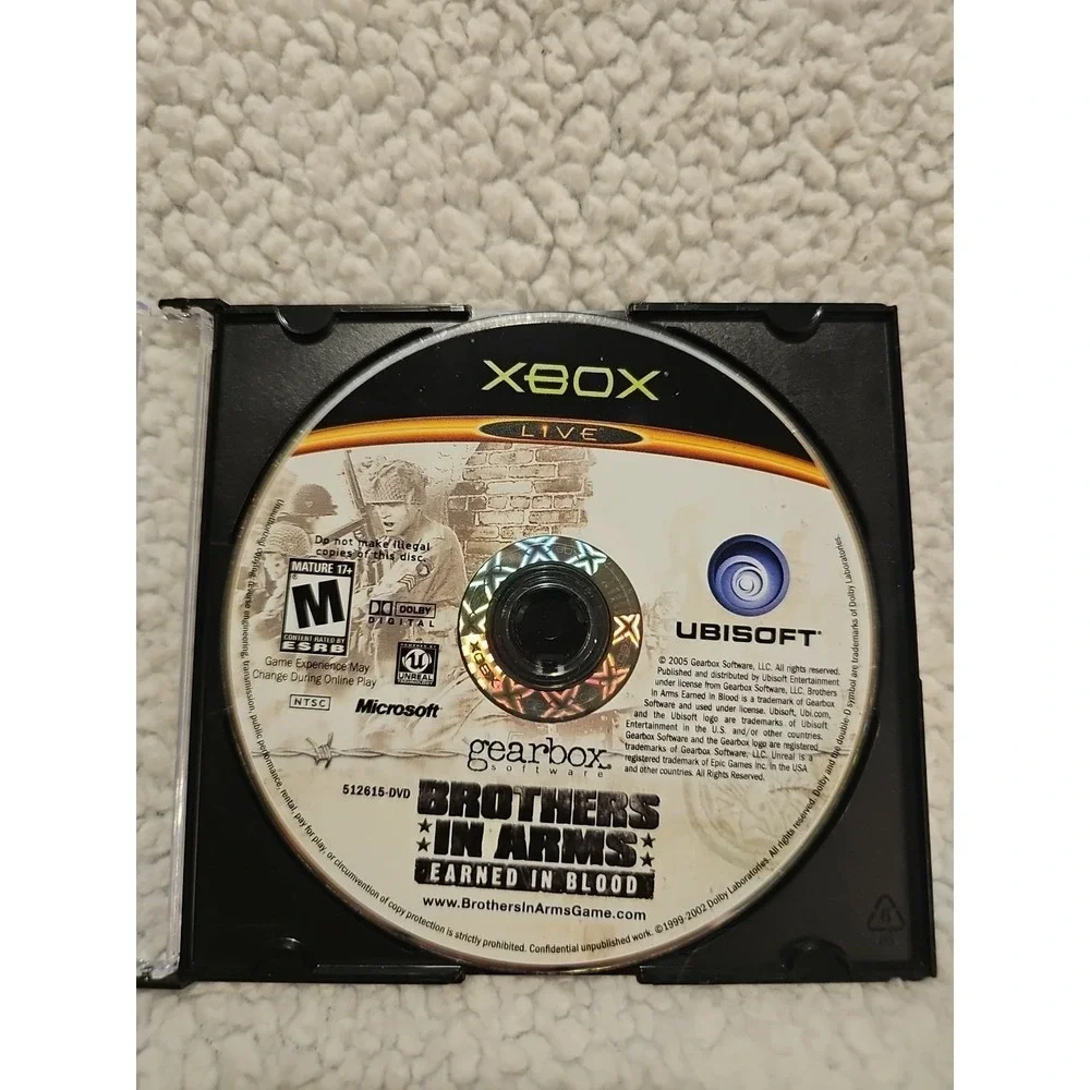 Brothers in Arms: Earned in Blood (Xbox, 2005) Disc Only‎ Tested Working